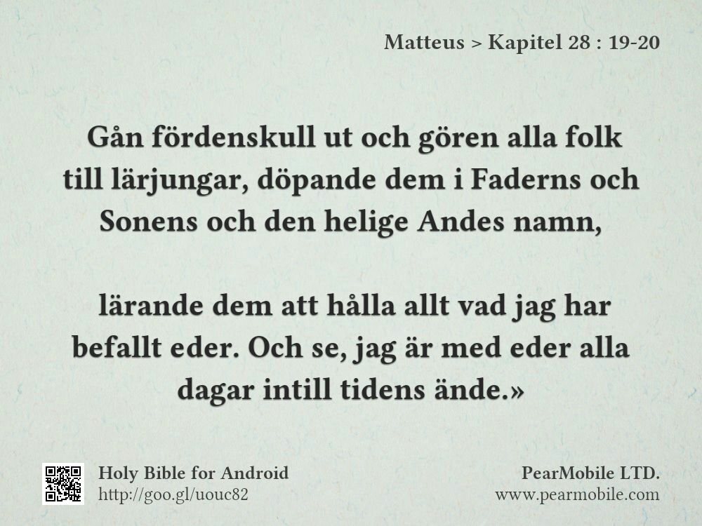 Matteus, Kapitel 28:19-20